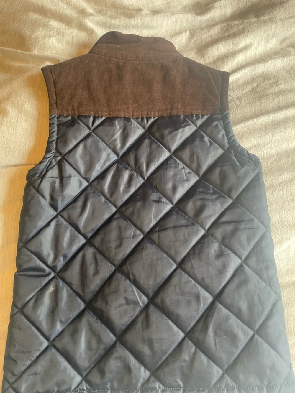 Sovereign Code Navy Quilted Jacket with Cream Label - Picture 3 of 6